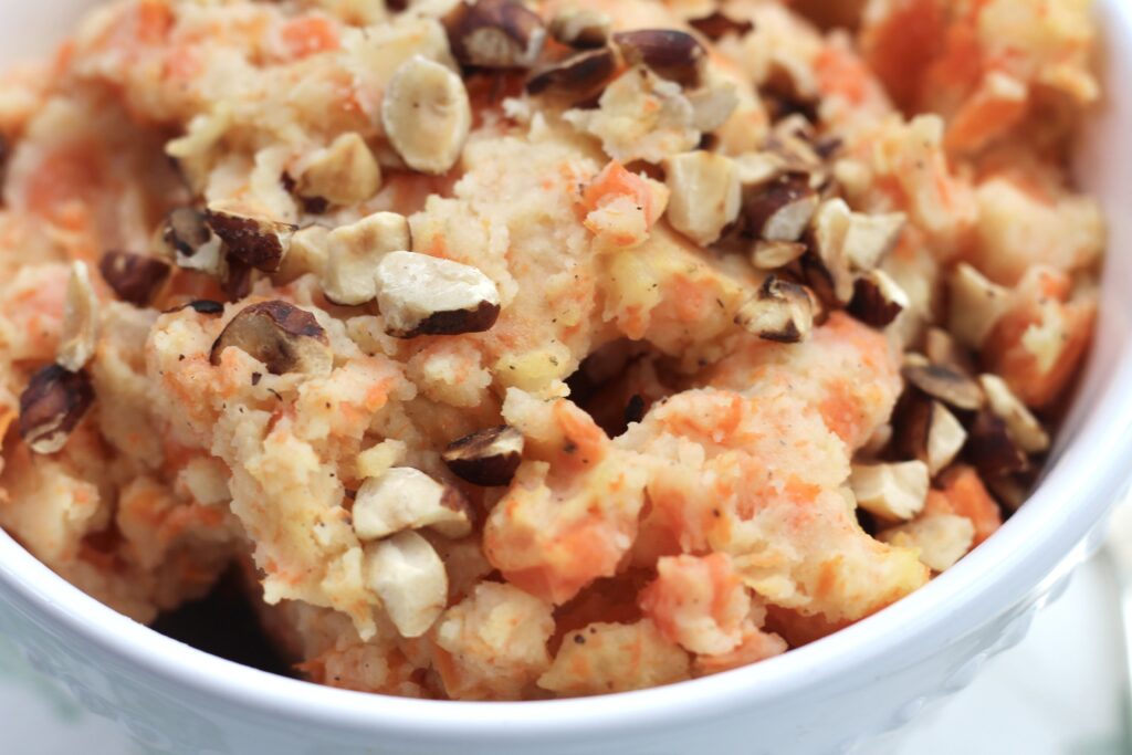 Carrot Hazelnut Mashed Potatoes