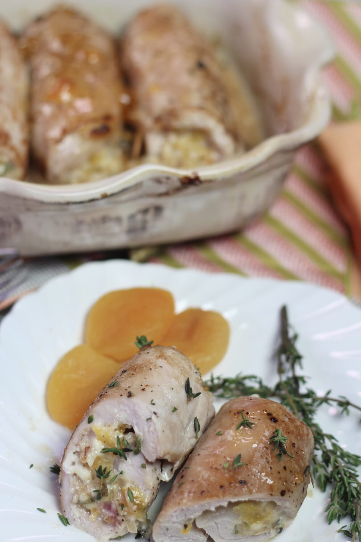 Apricot Thyme Pork Roulade
