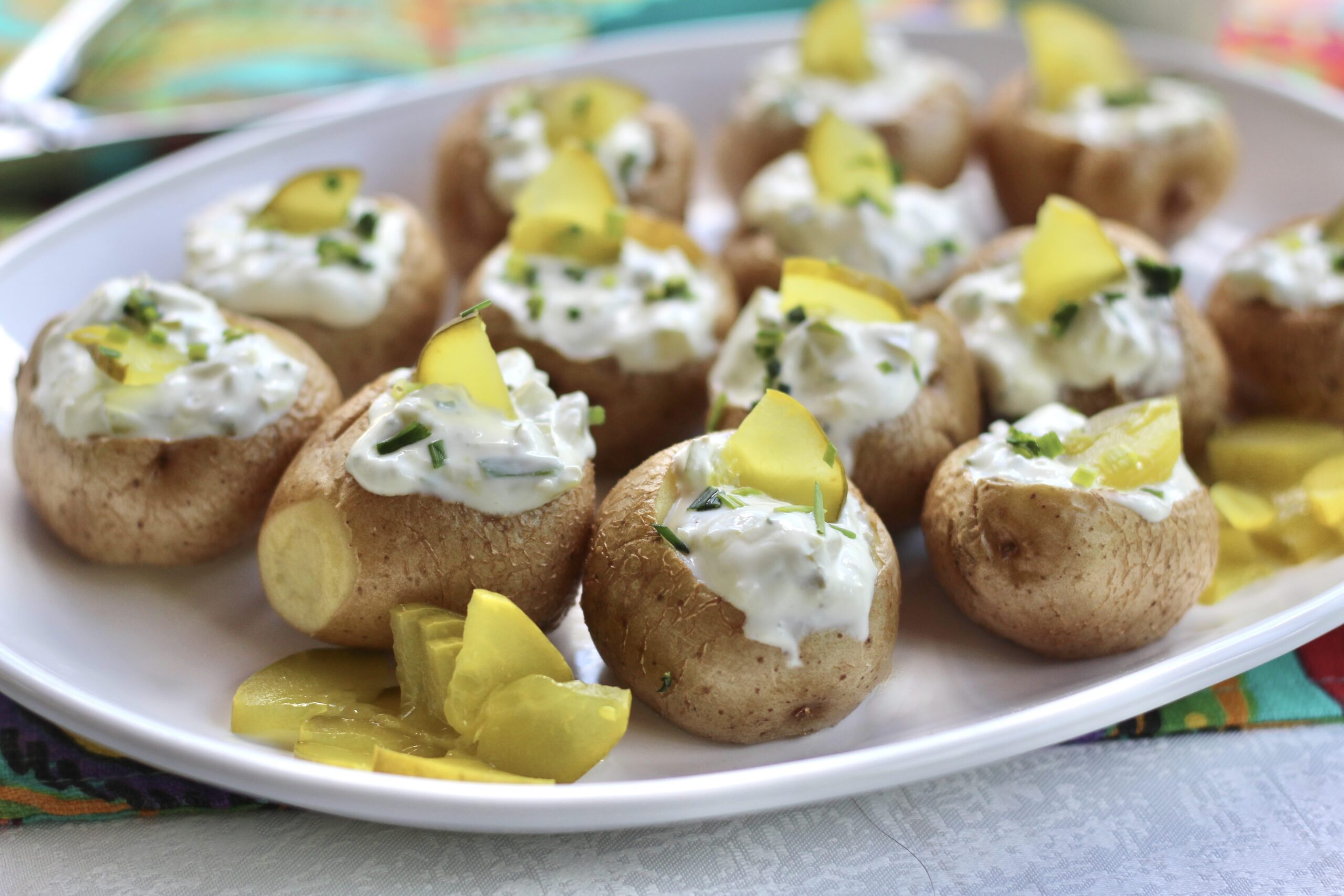 Pickle Cream Stuffed Potatoes