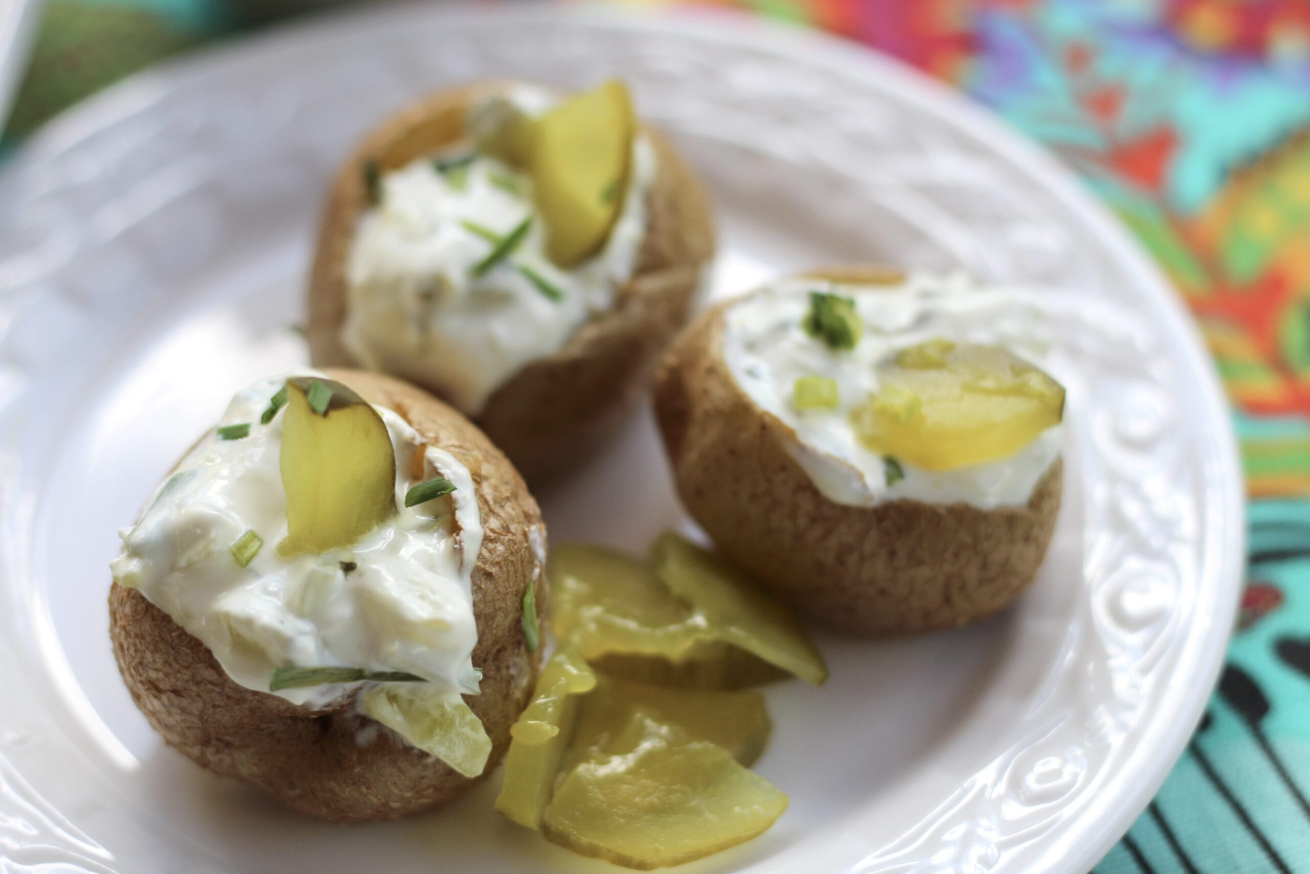Pickle Cream Stuffed Potatoes