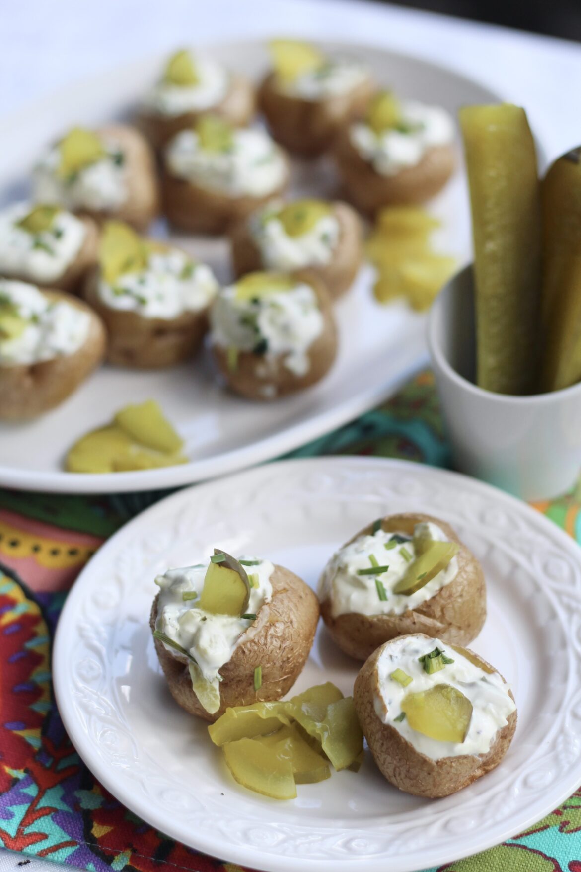 Pickle Cream Stuffed Potatoes