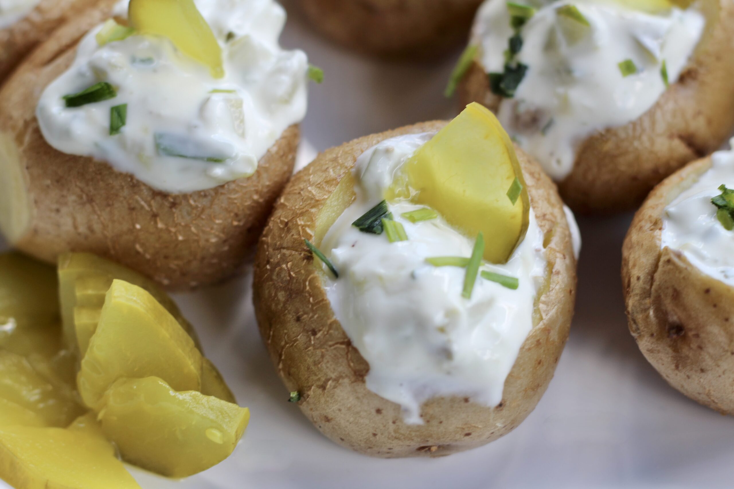 Pickle Cream Stuffed Potatoes
