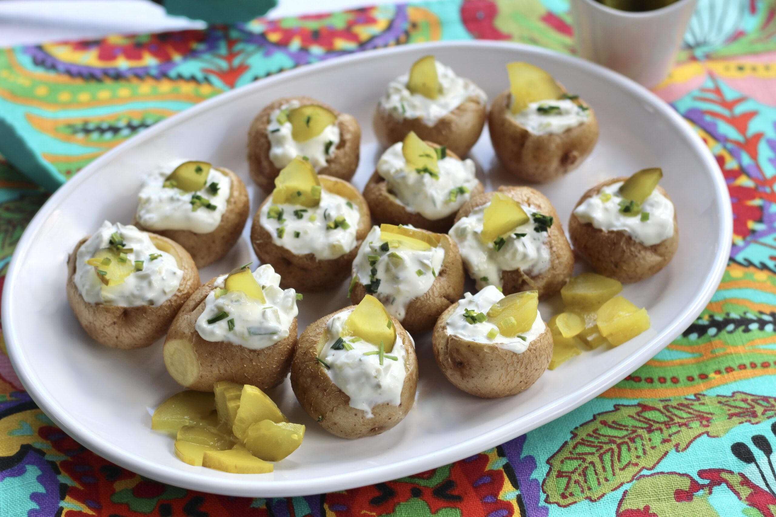 Pickle Cream Stuffed Potatoes