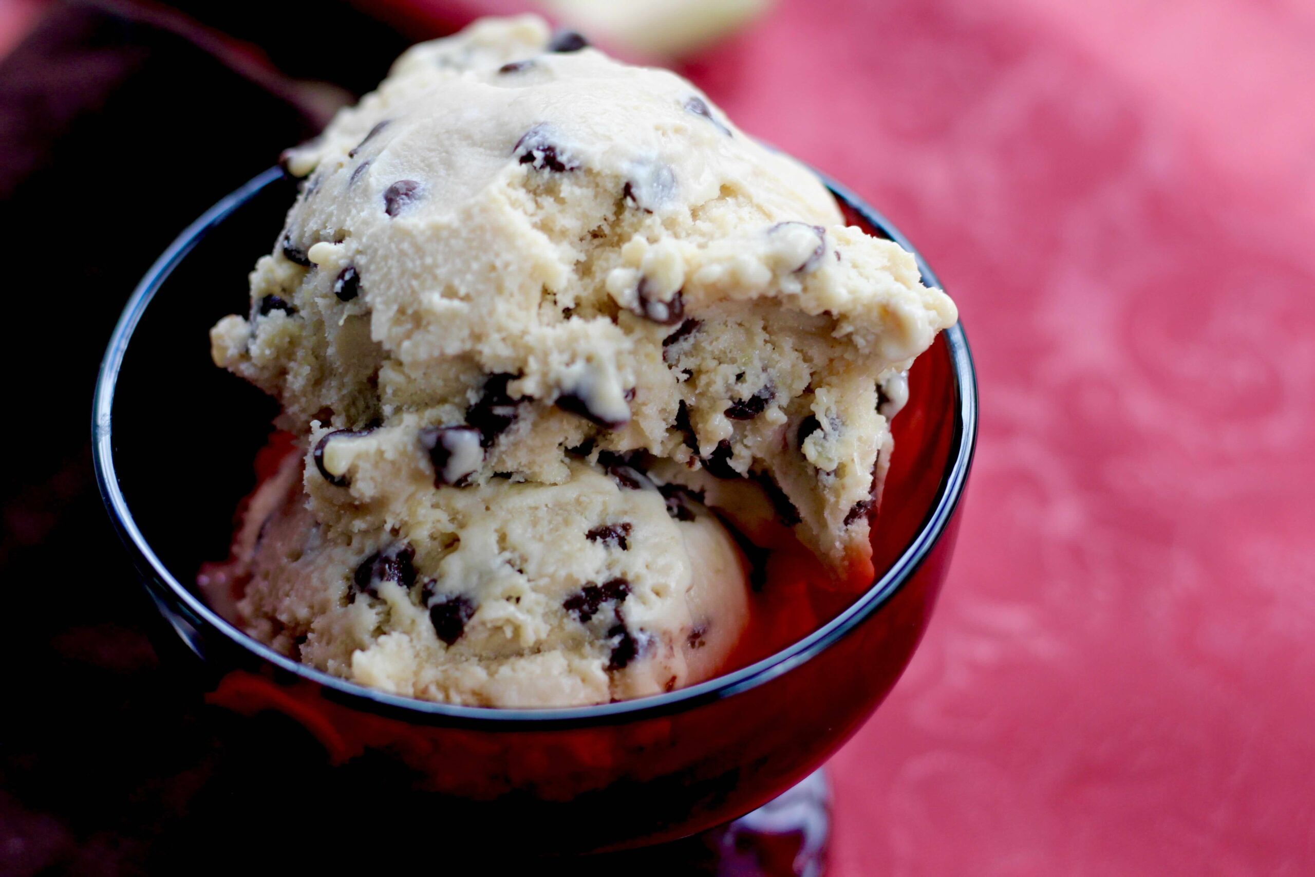 Rhubarb Chocolate Chip Ice Cream