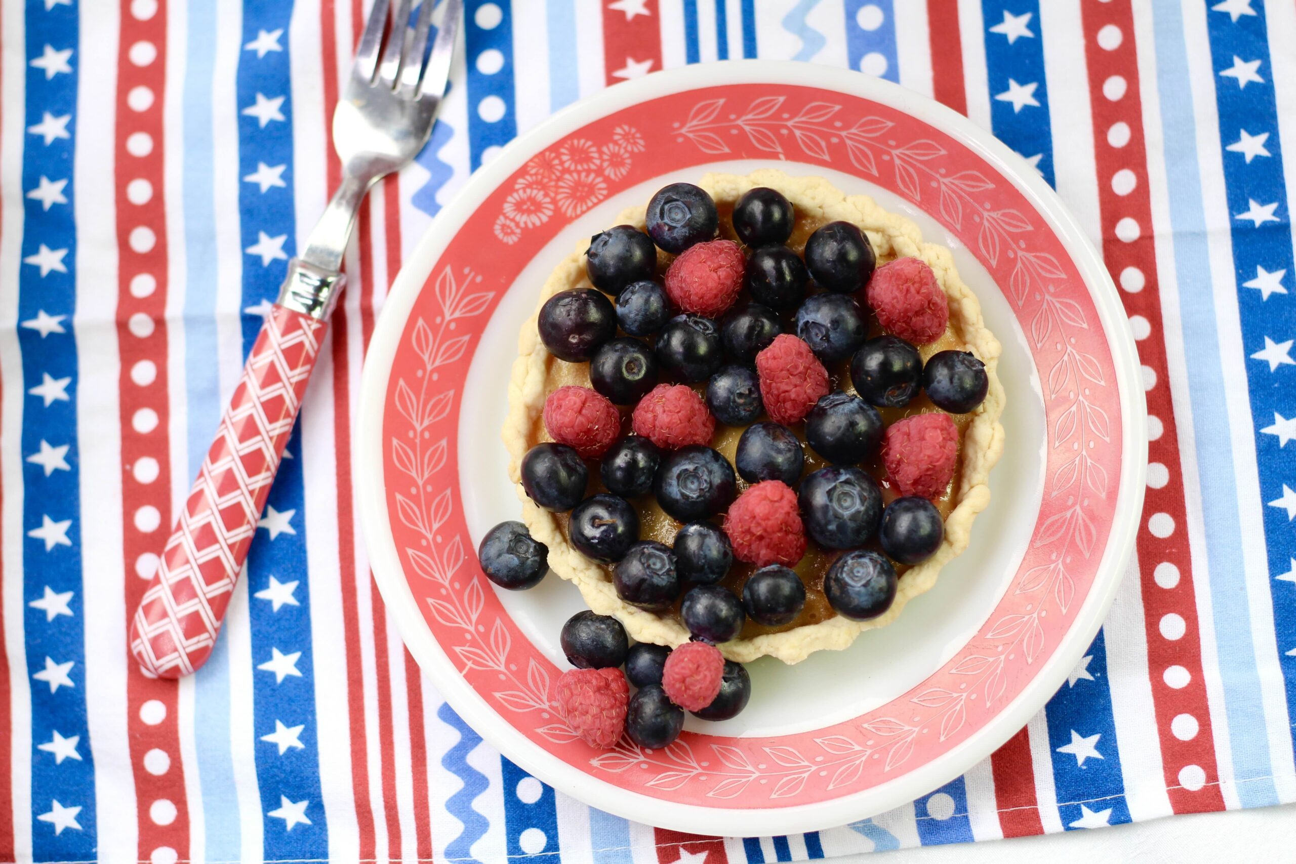 Blueberry Raspberry Marzipan Tartlets