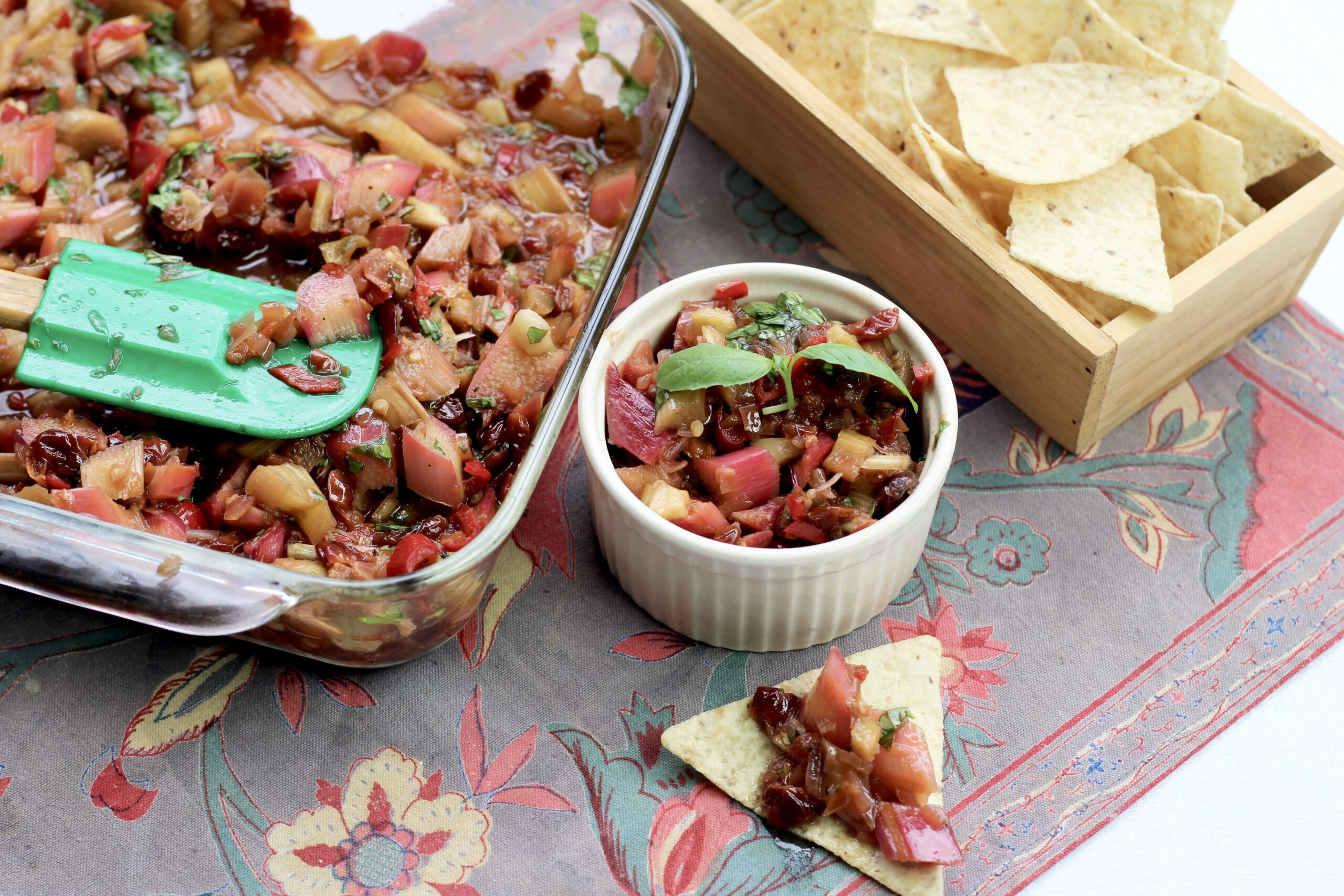 Rhubarb Cherry Chili Salsa