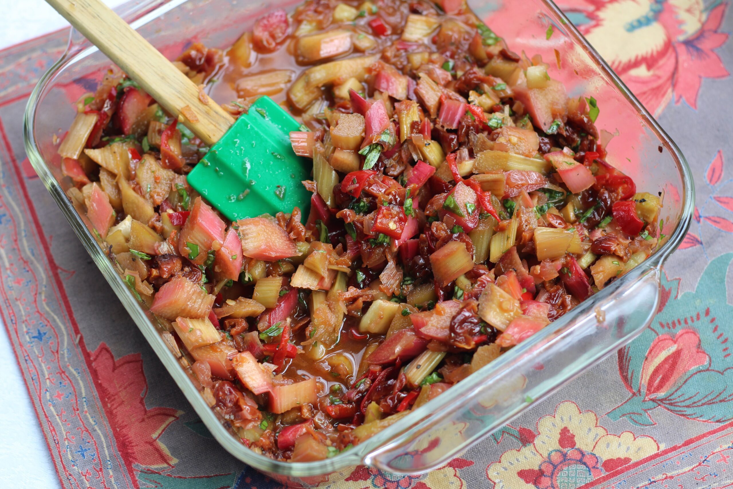 Rhubarb Cherry Chili Salsa