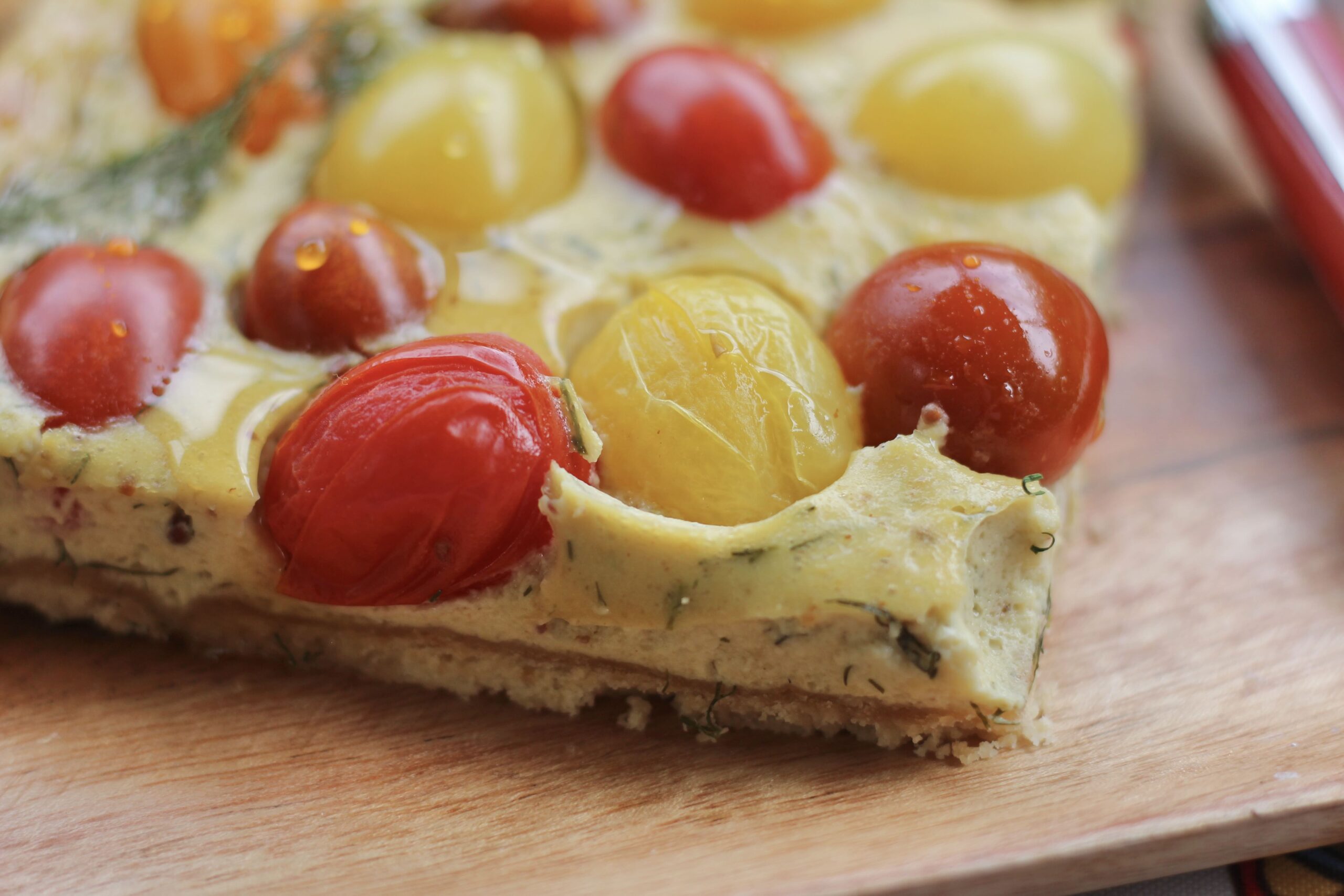 Tomato Honey Mustard Dill Tart