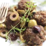Cheesy Meatballs in Olive Sauce