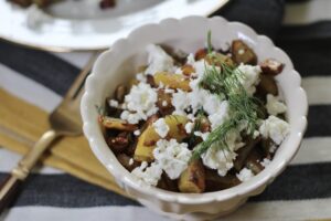 Hazelnut Feta Caramelized Potatoes