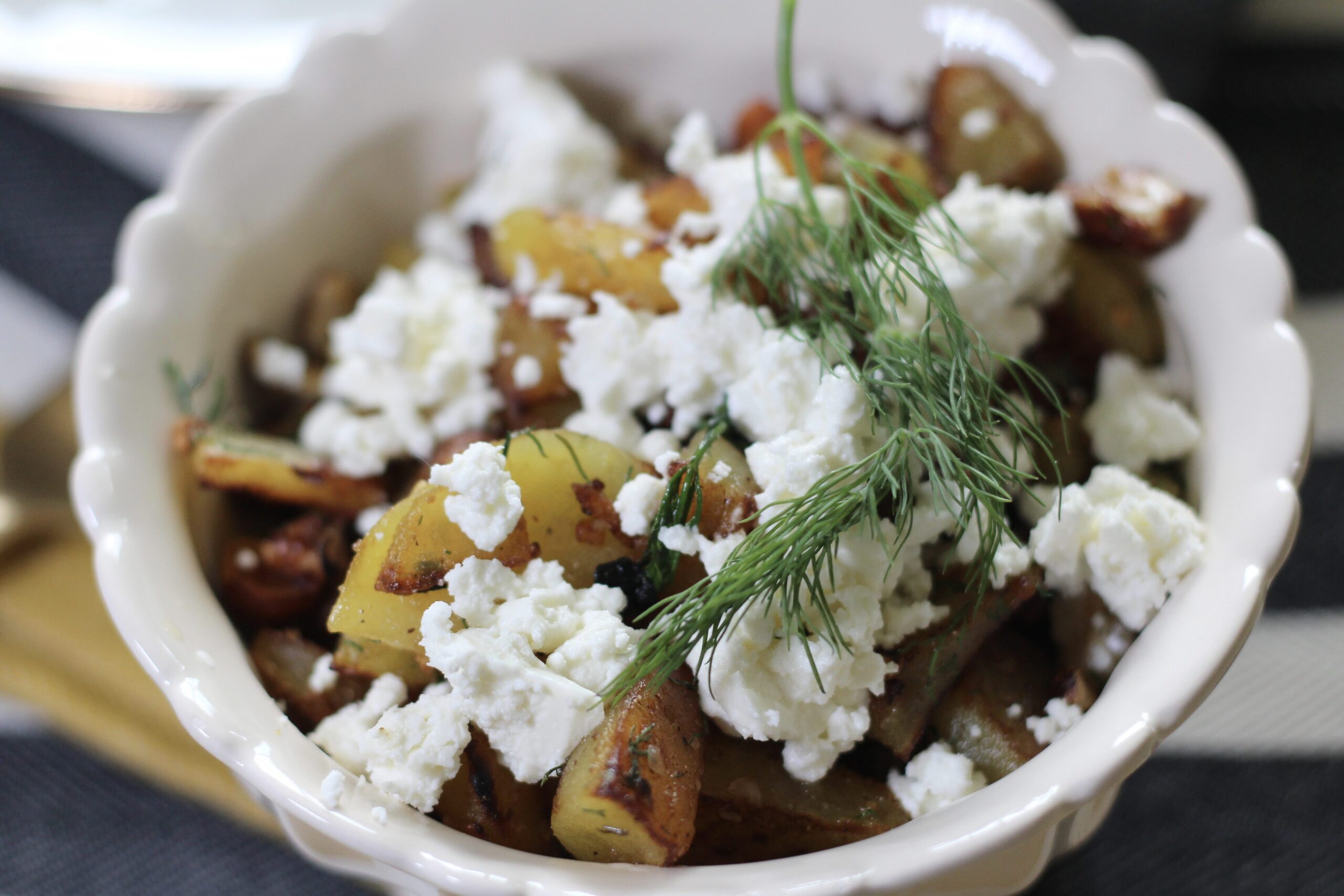 Hazelnut Feta Caramelized Potatoes