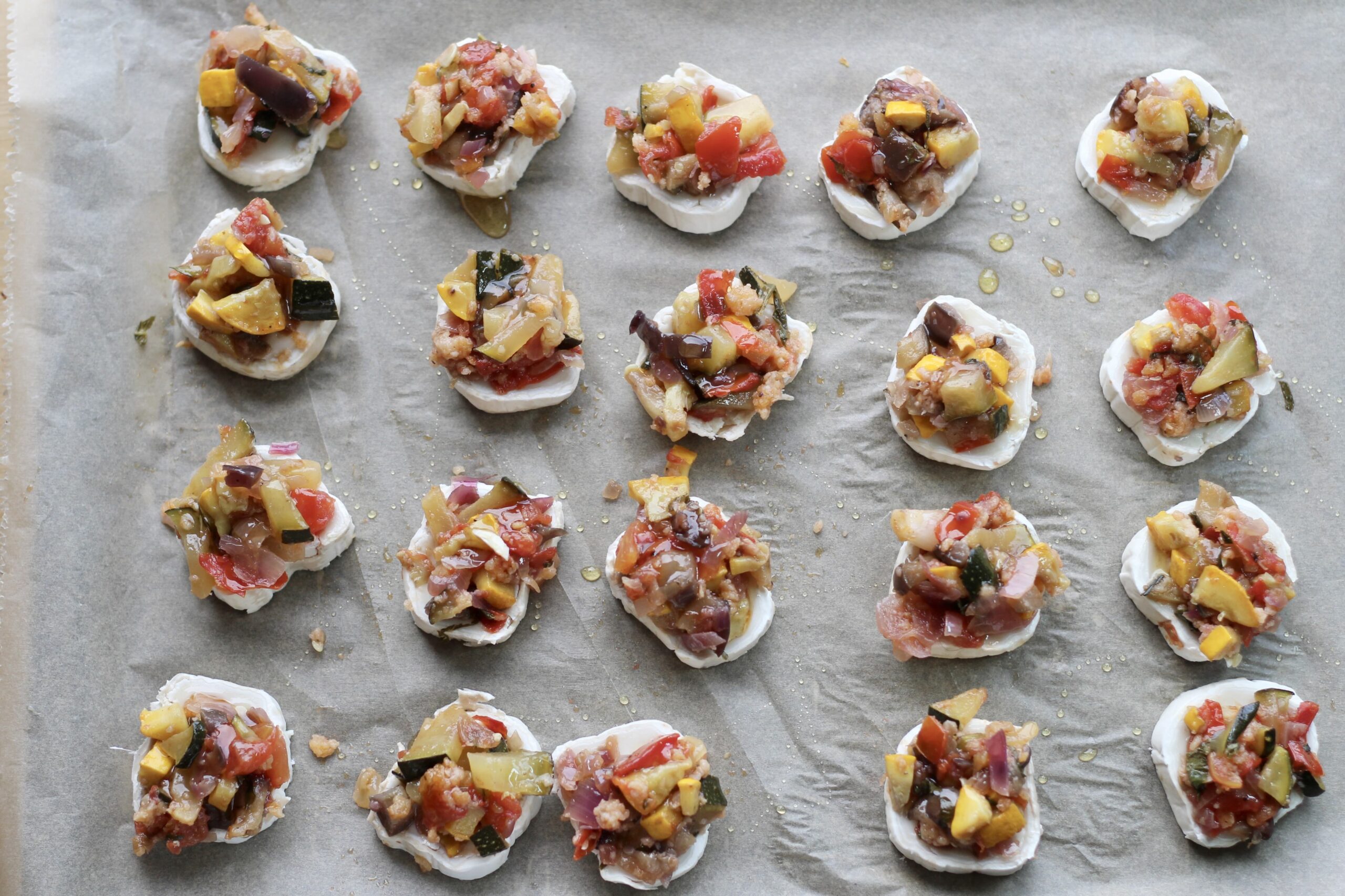 Honey Goat Cheese Ratatouille Appetizer