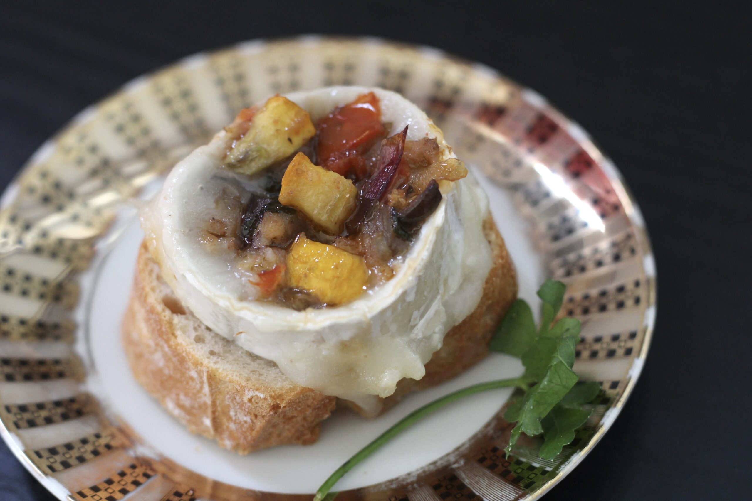 Honey Goat Cheese Ratatouille Appetizer