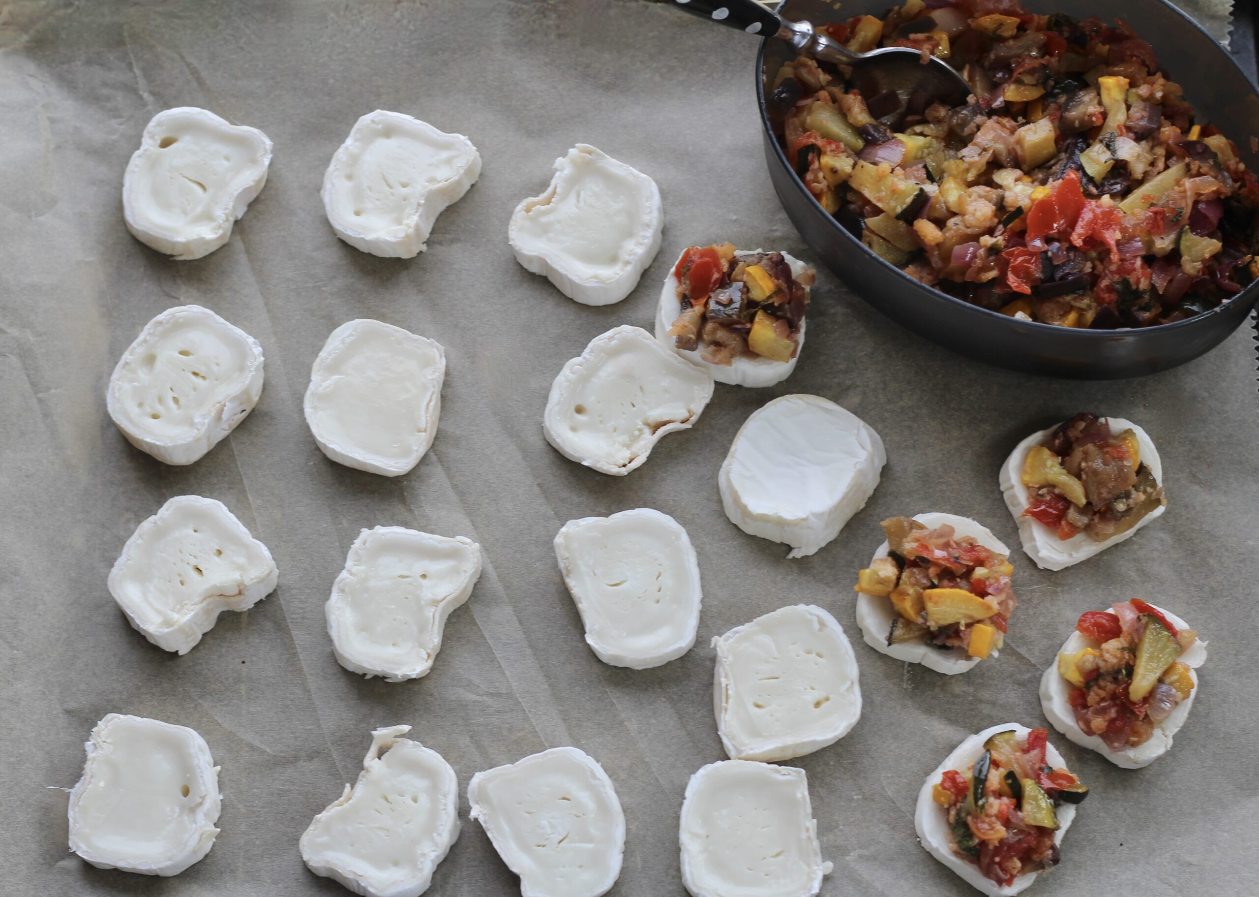 Honey Goat Cheese Ratatouille Appetizer