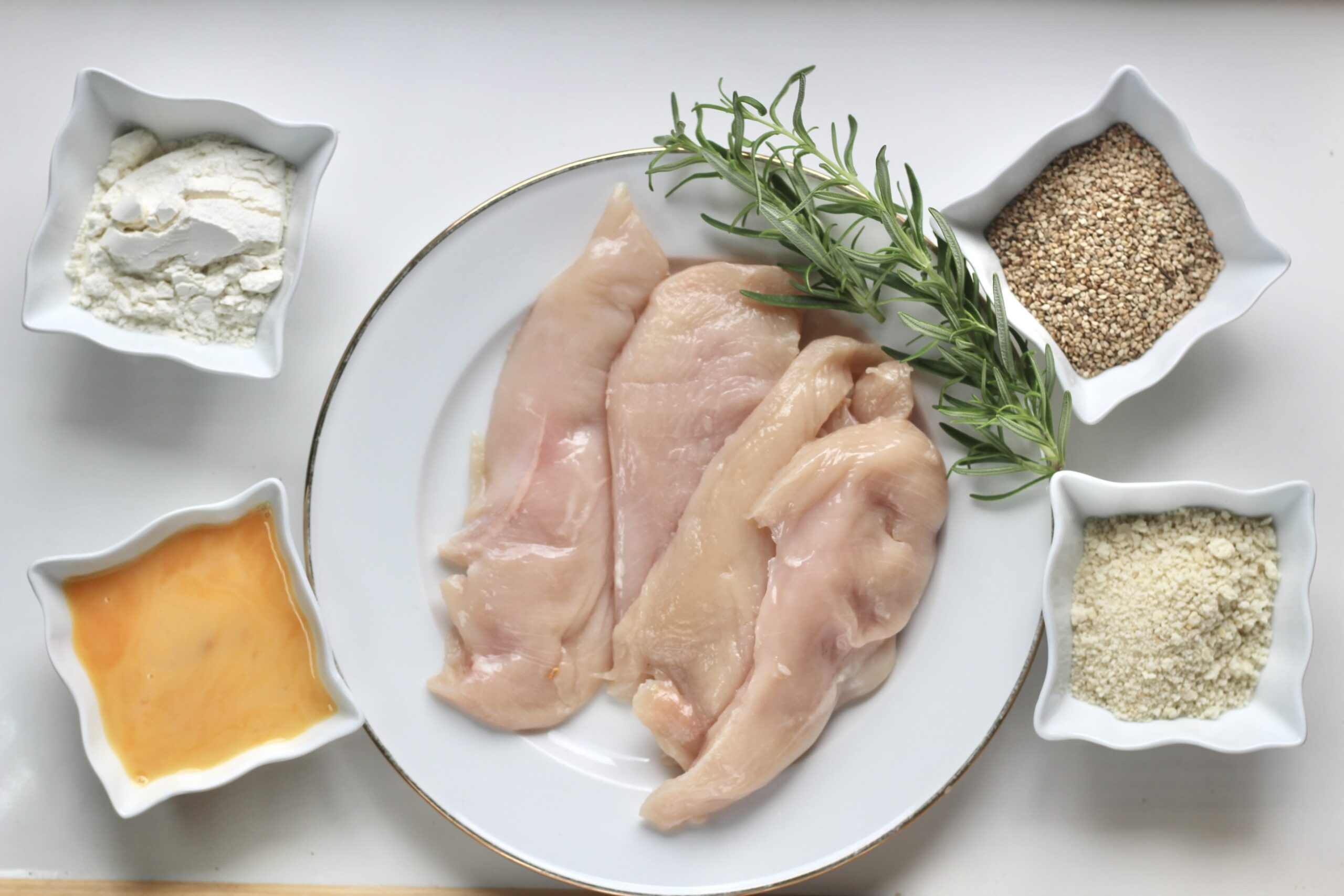 Sesame Rosemary Chicken Schnitzel ingredients
