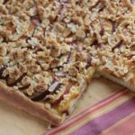 Peach Marzipan Streusel Cake