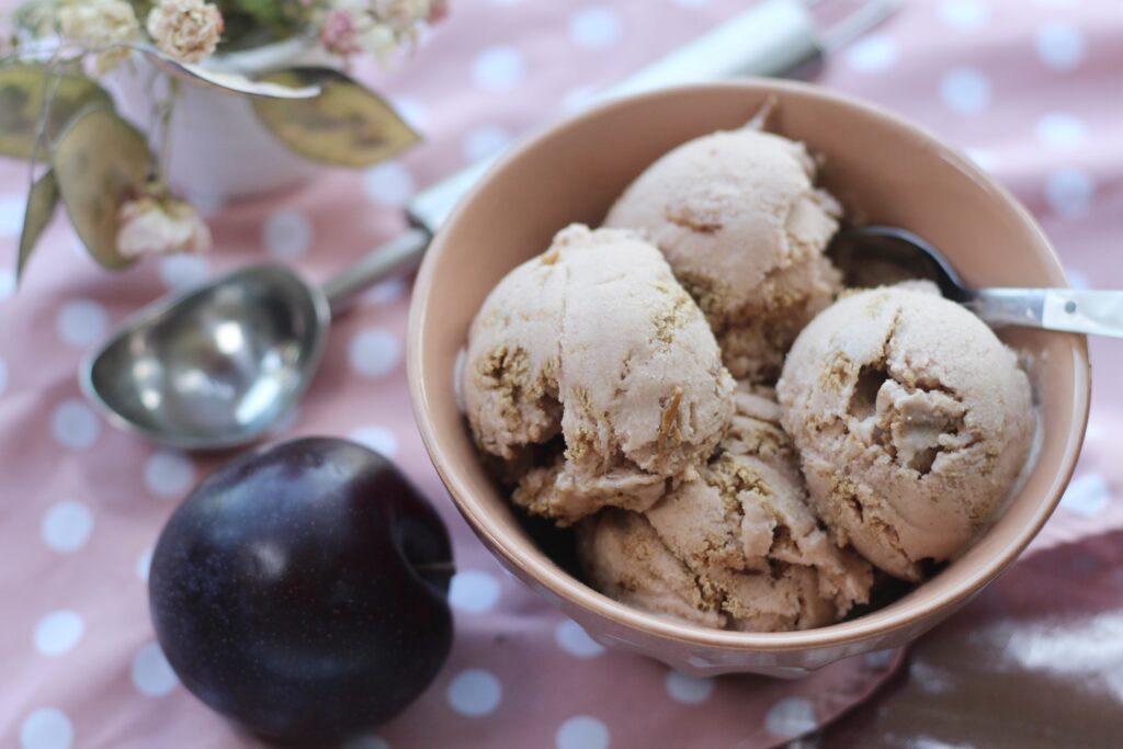 Plum Streusel Ice Cream