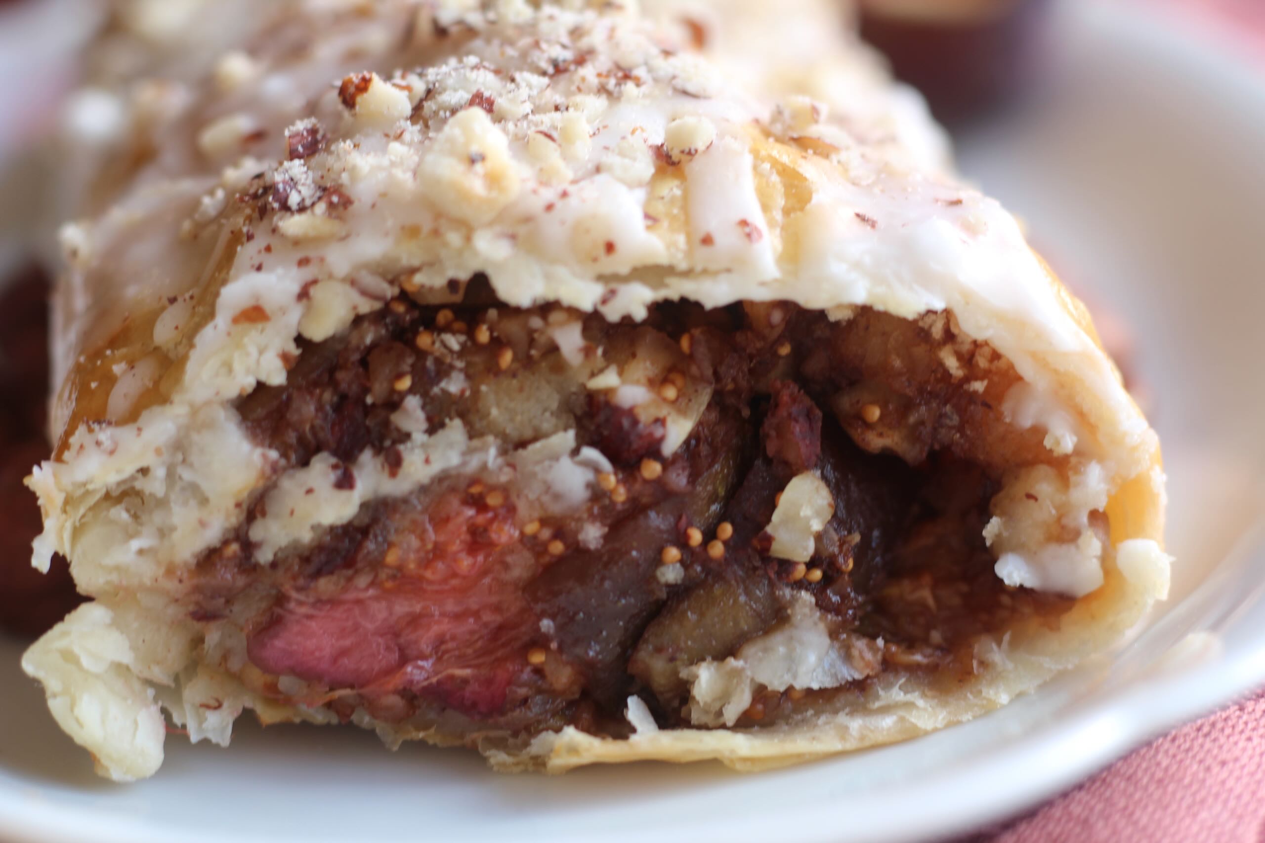 Fig Hazelnut Marzipan Strudel