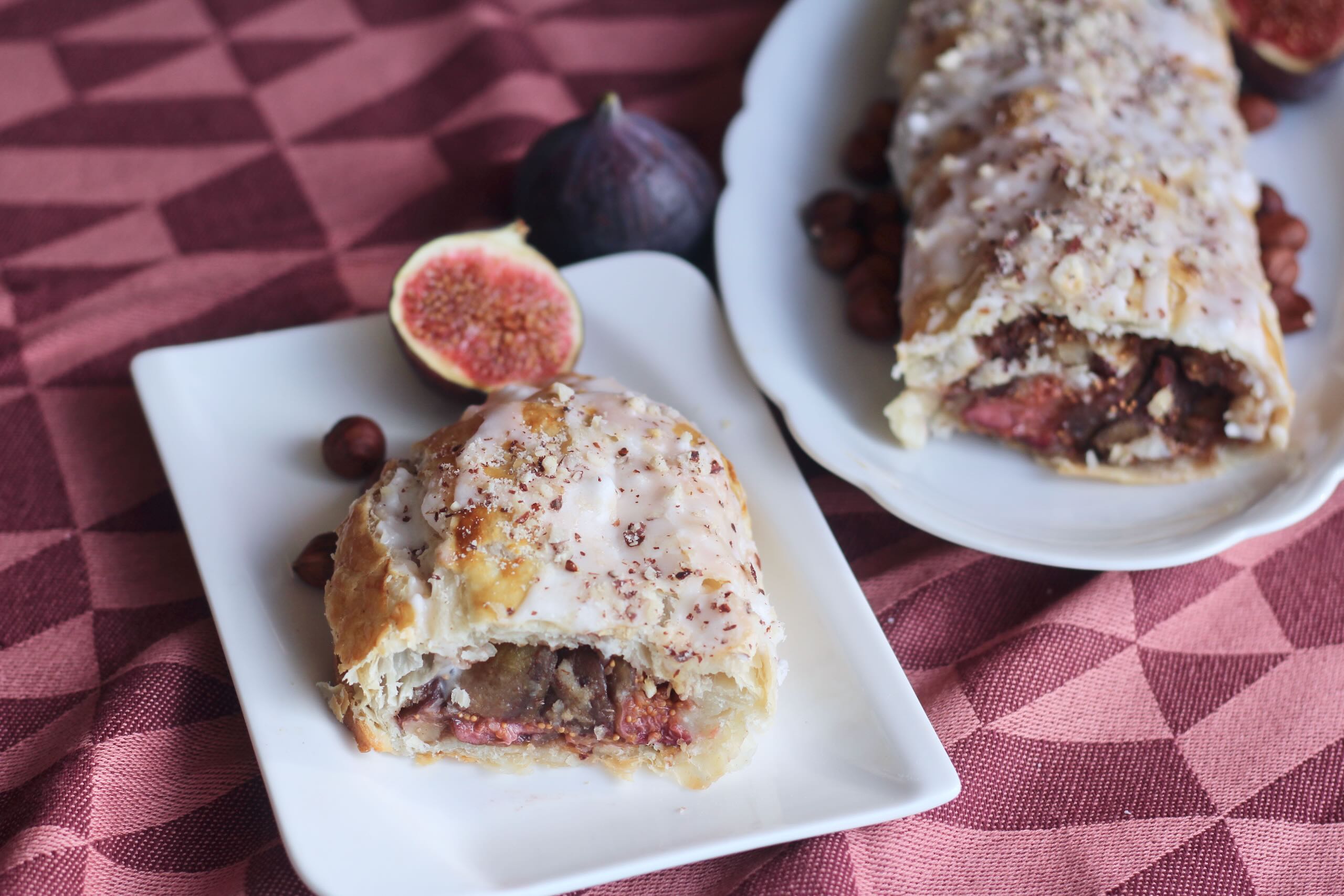 Fig Hazelnut Marzipan Strudel