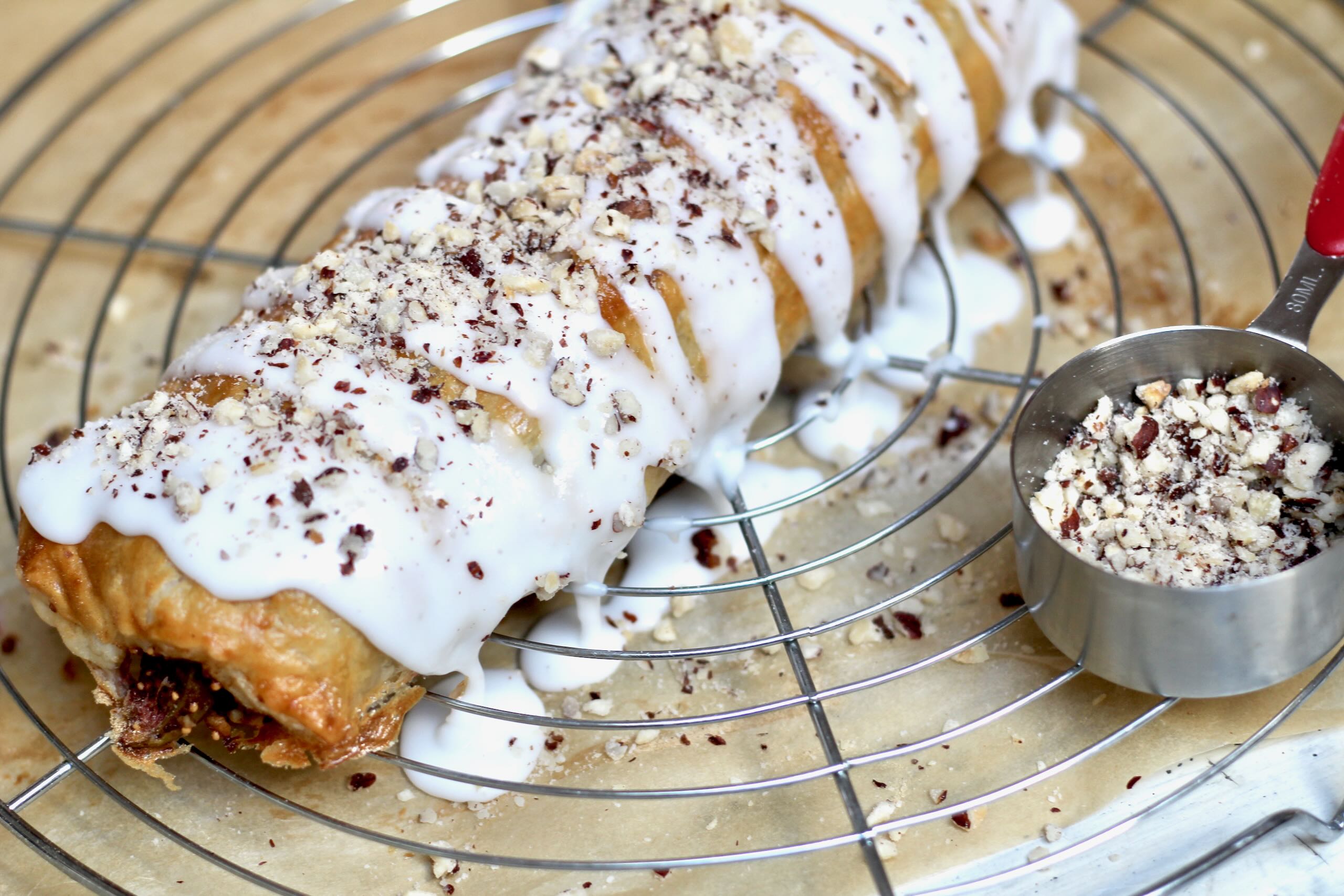 Fig Hazelnut Marzipan Strudel