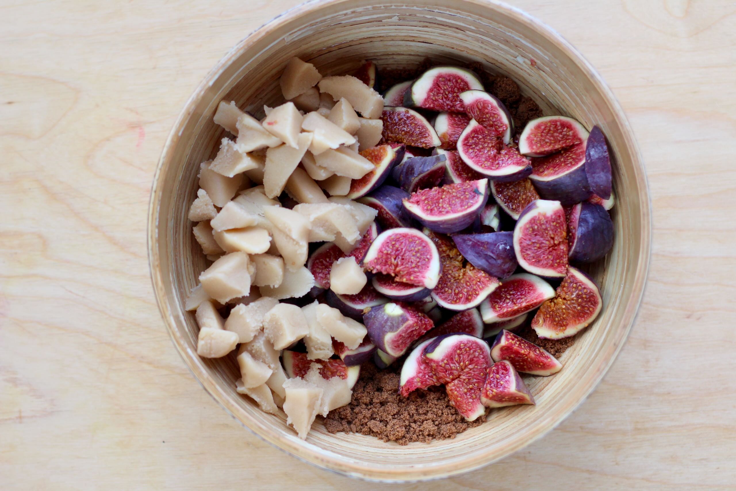 Figs, Marzipan and hazelnuts
