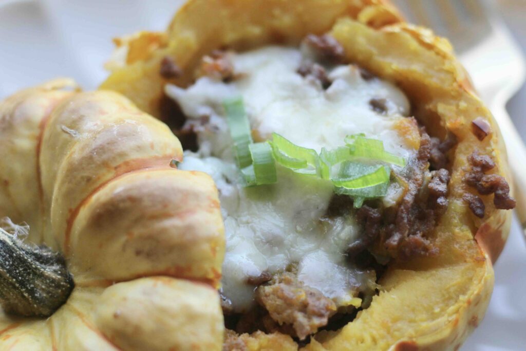 Spicy Beef Stuffed Squash