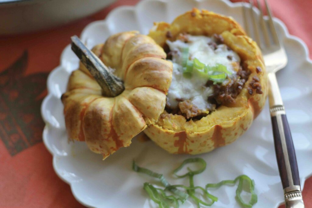 Spicy Beef Stuffed Squash