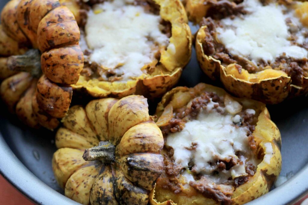 Spicy Beef Stuffed Squash