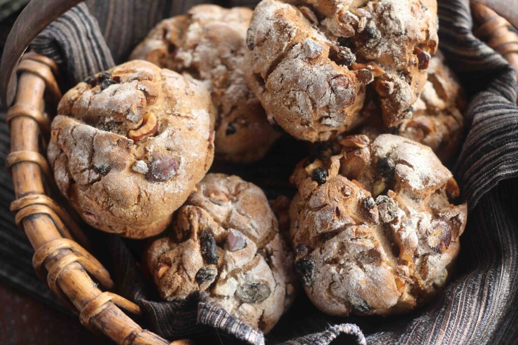 Chestnut Raisin Hazelnut Rolls