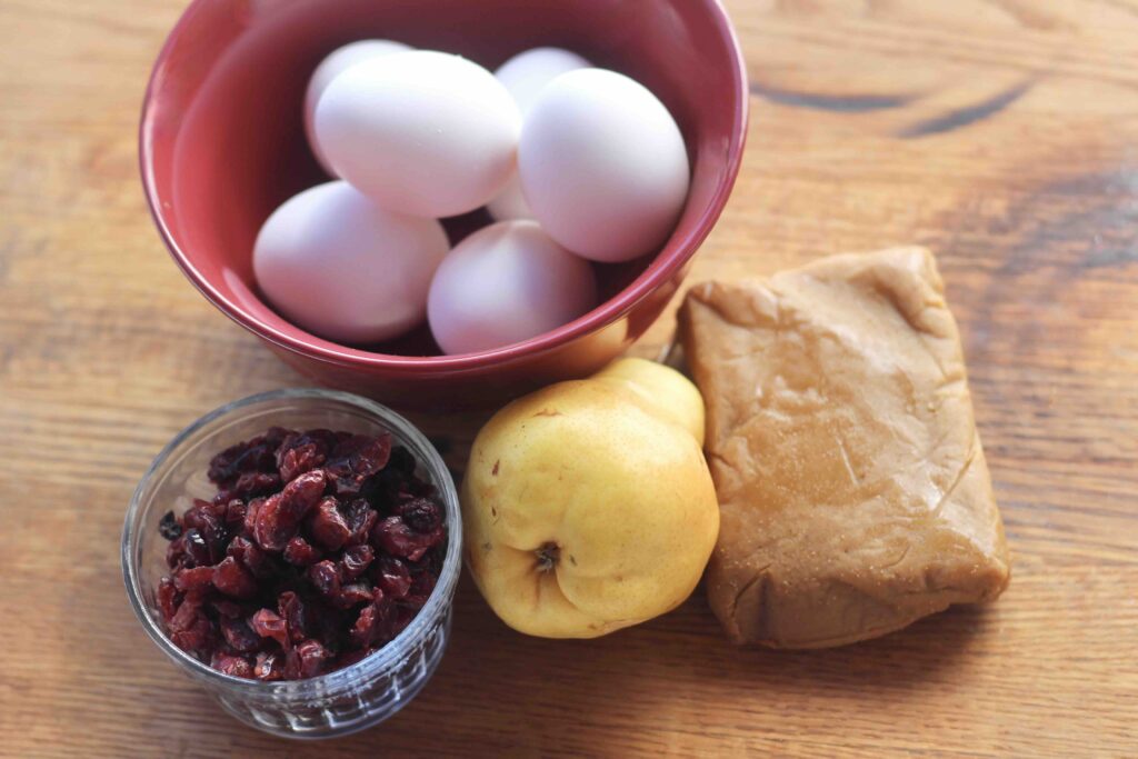 Pear Cranberry Marzipan Ice Cream Ingredoents