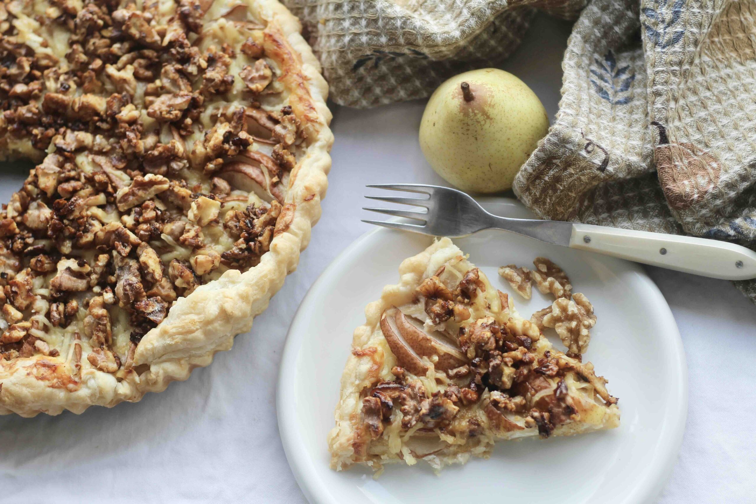 Pear Walnut Emmentaler Tart