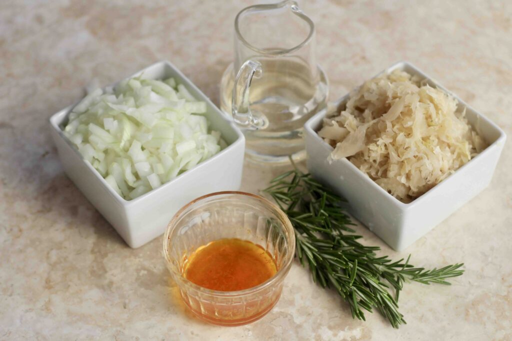 Rosemary Saffron Sauerkraut Ingredients