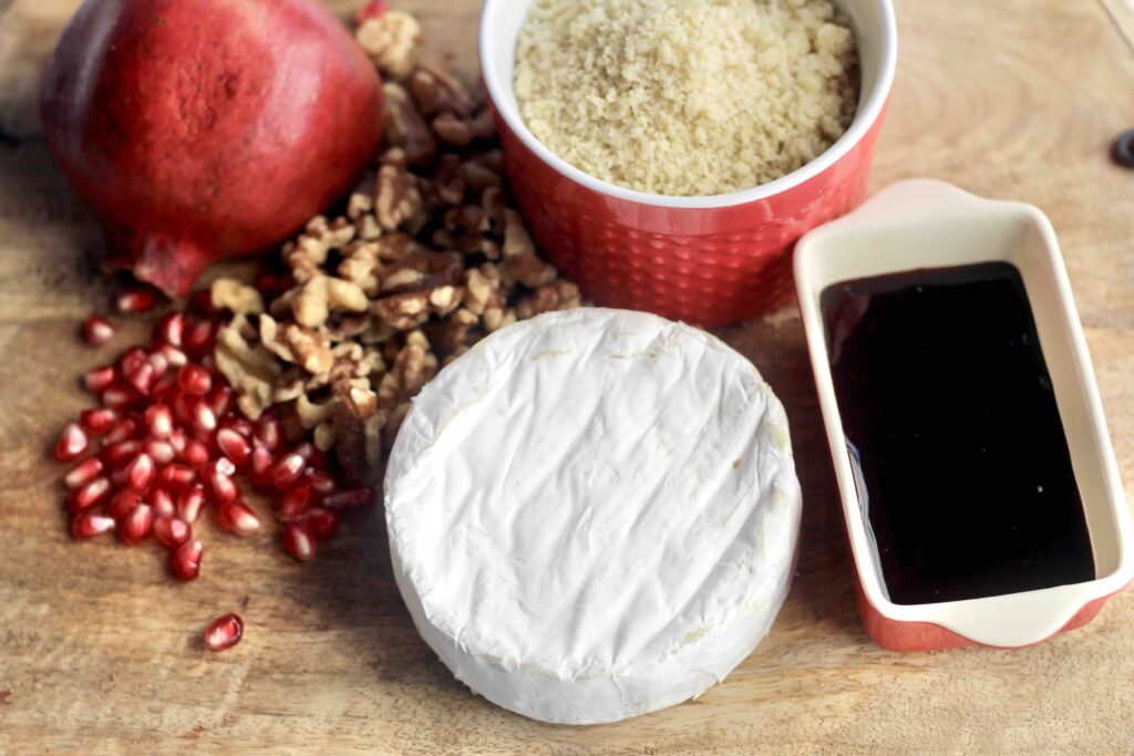 Walnut Pomegranate Fried Camembert Ingredients