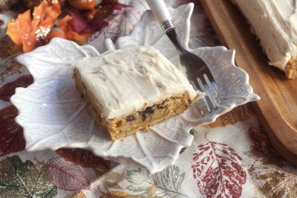 Sweet Potato Currant Cake with Cream Cheese Frosting
