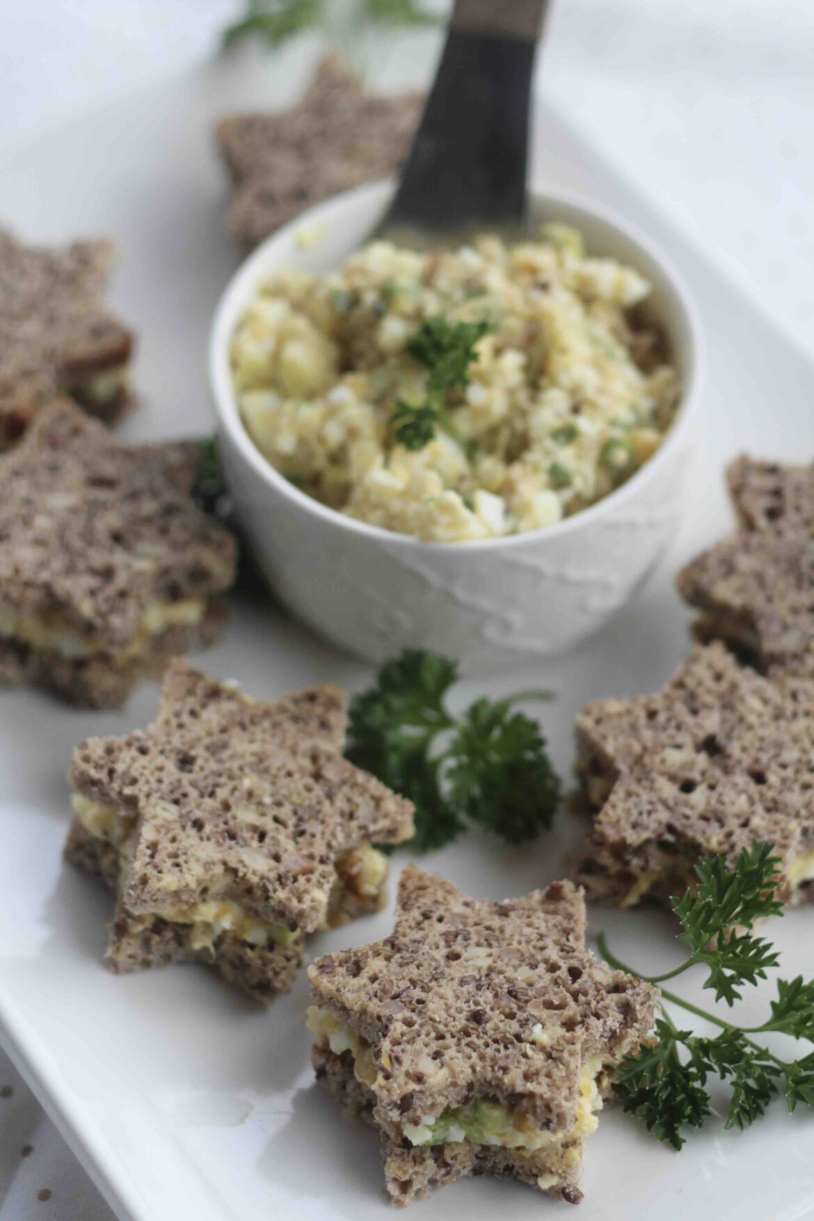 Caramelized Shallot Egg Salad Appetizer