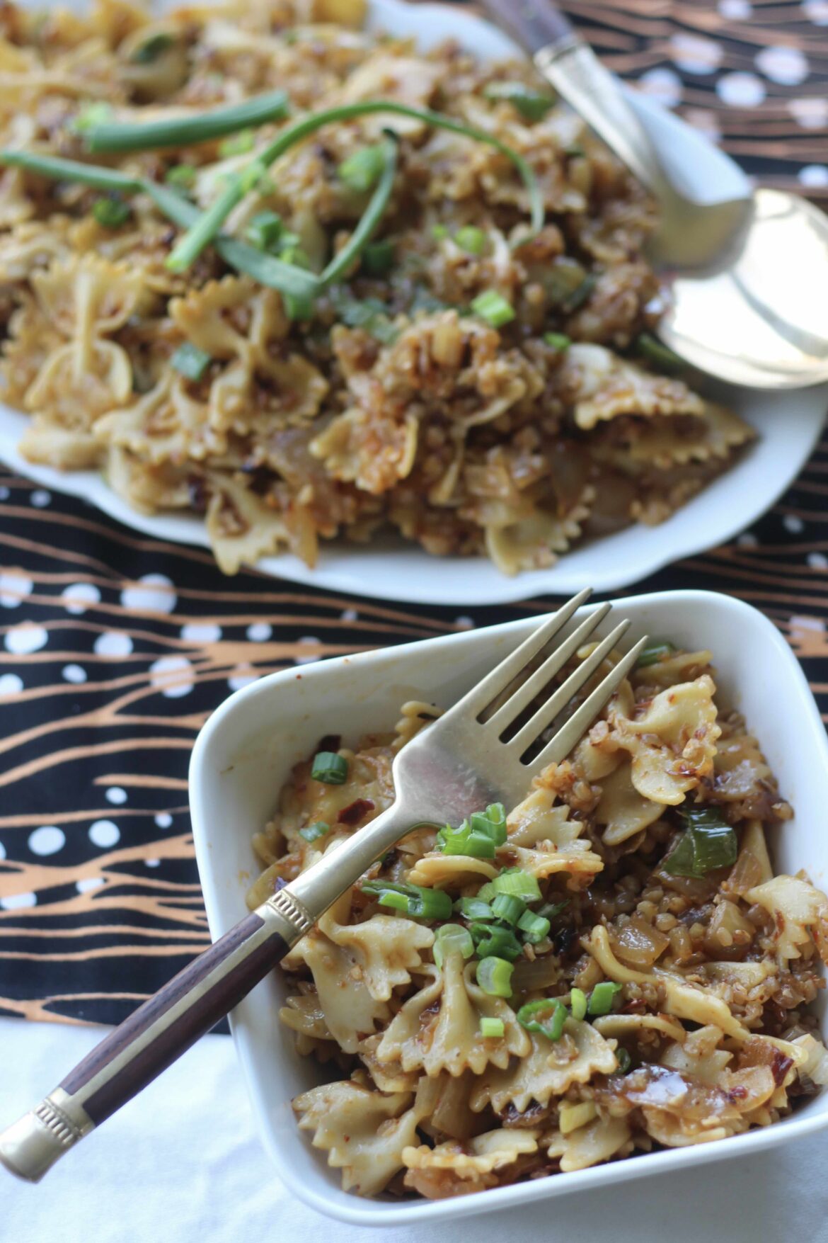 Chili Crisp Kasha Varnishkes