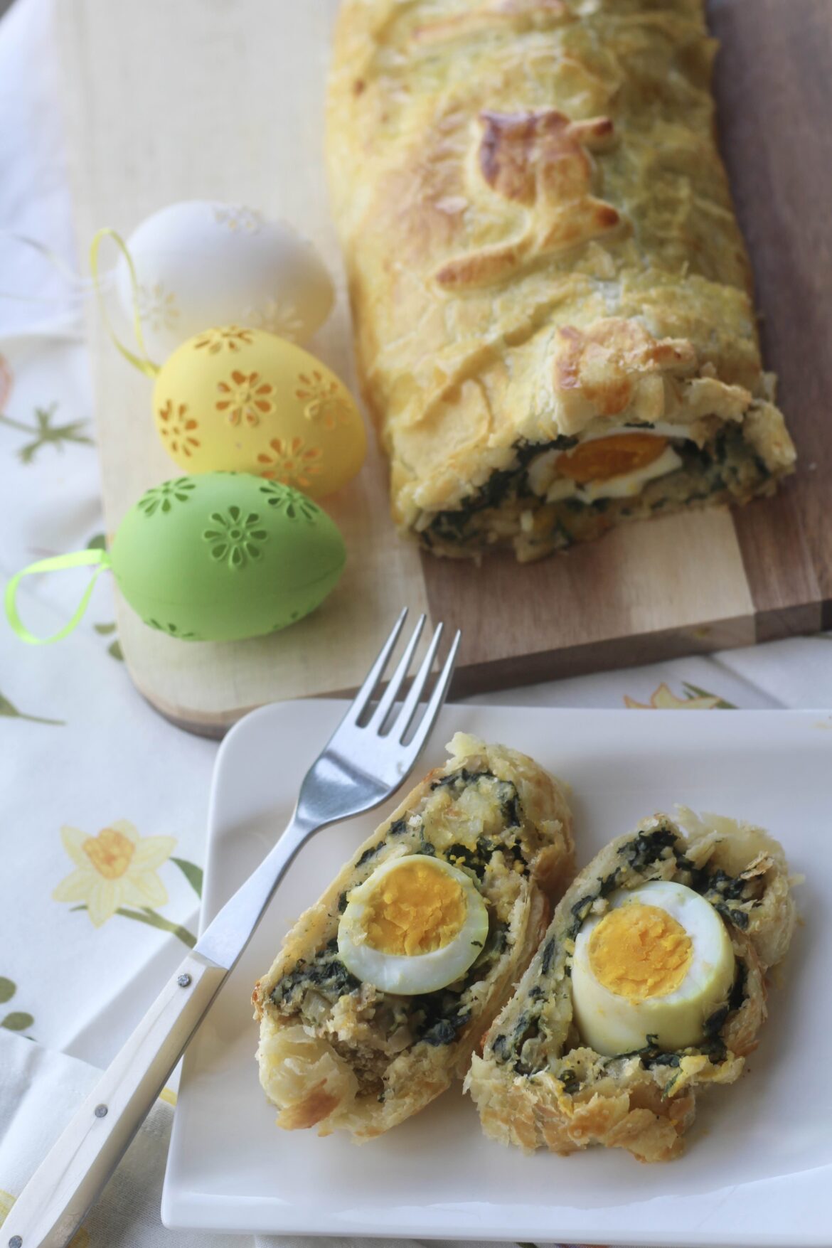 Whole Egg Creamed Spinach Strudel