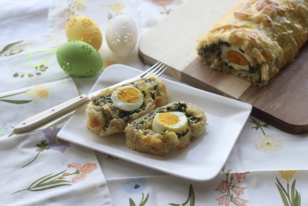 Whole Egg Creamed Spinach Strudel