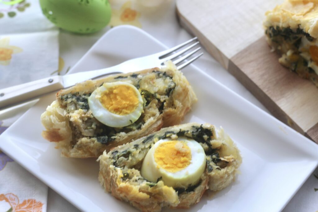 Whole Egg Creamed Spinach Strudel