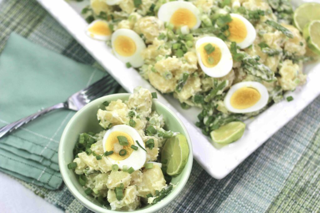 Asparagus Egg Potato Salad in Lime Mayonnaise
