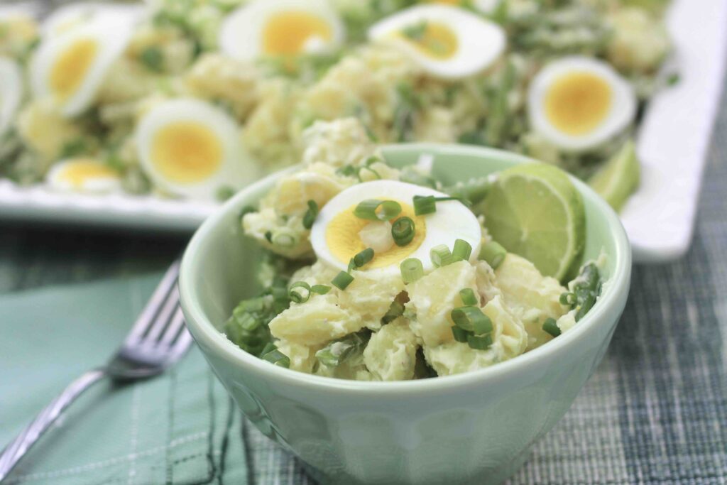 Asparagus Egg Potato Salad in Lime Mayonnaise
