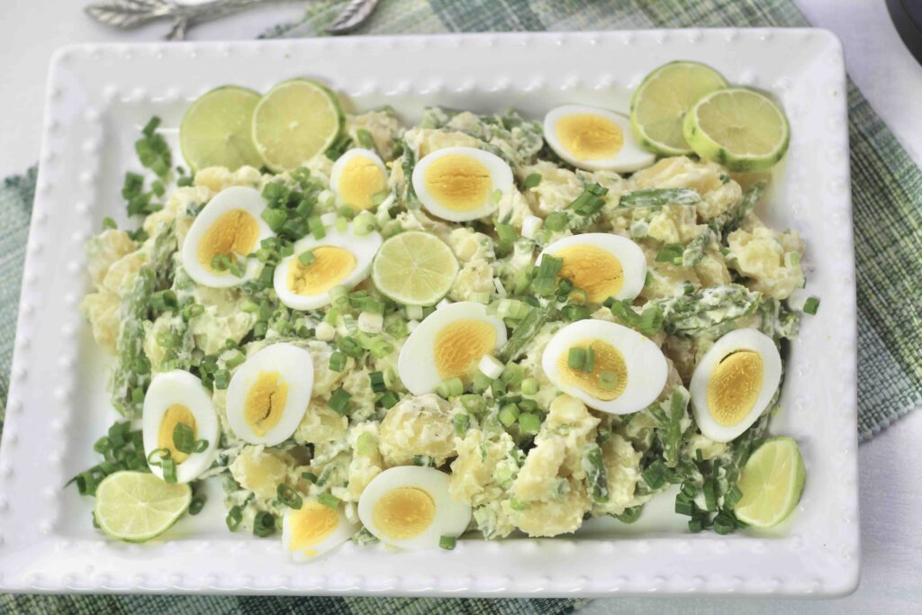 Asparagus Egg Potato Salad in Lime Mayonnaise