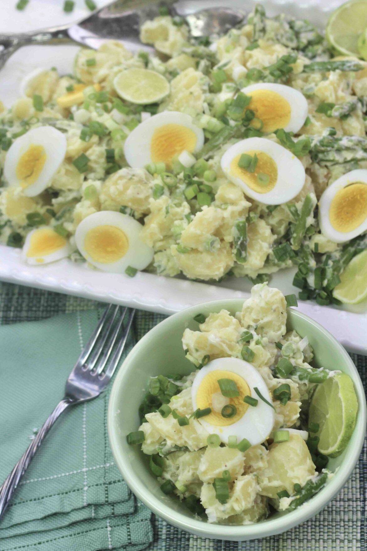 Asparagus Egg Potato Salad in Lime Mayonnaise