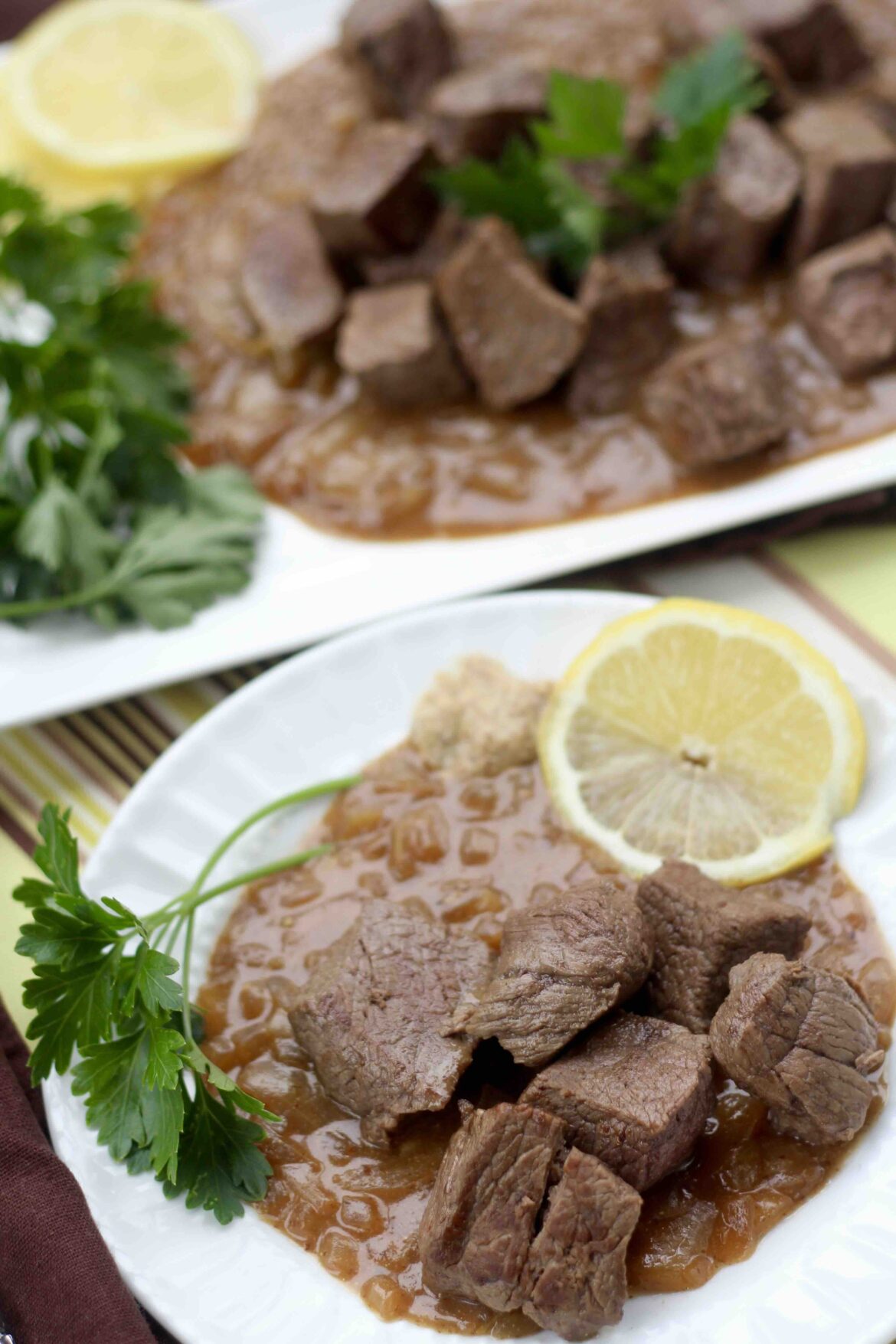 Beef in Lemon Mustard Sauce