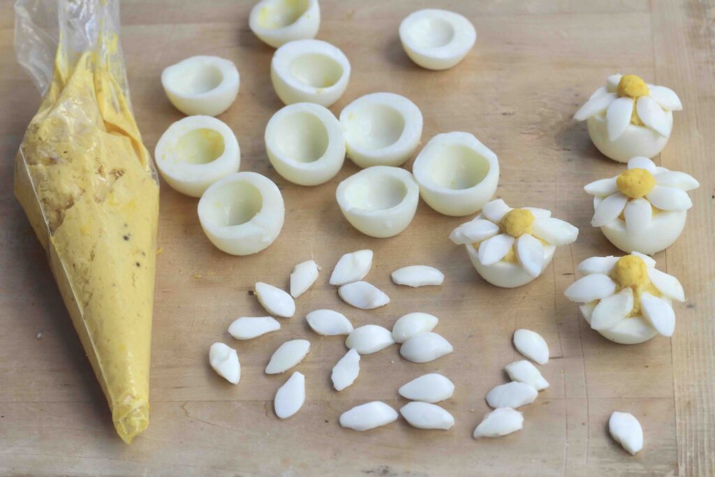 Creating Flower Deviled Eggs