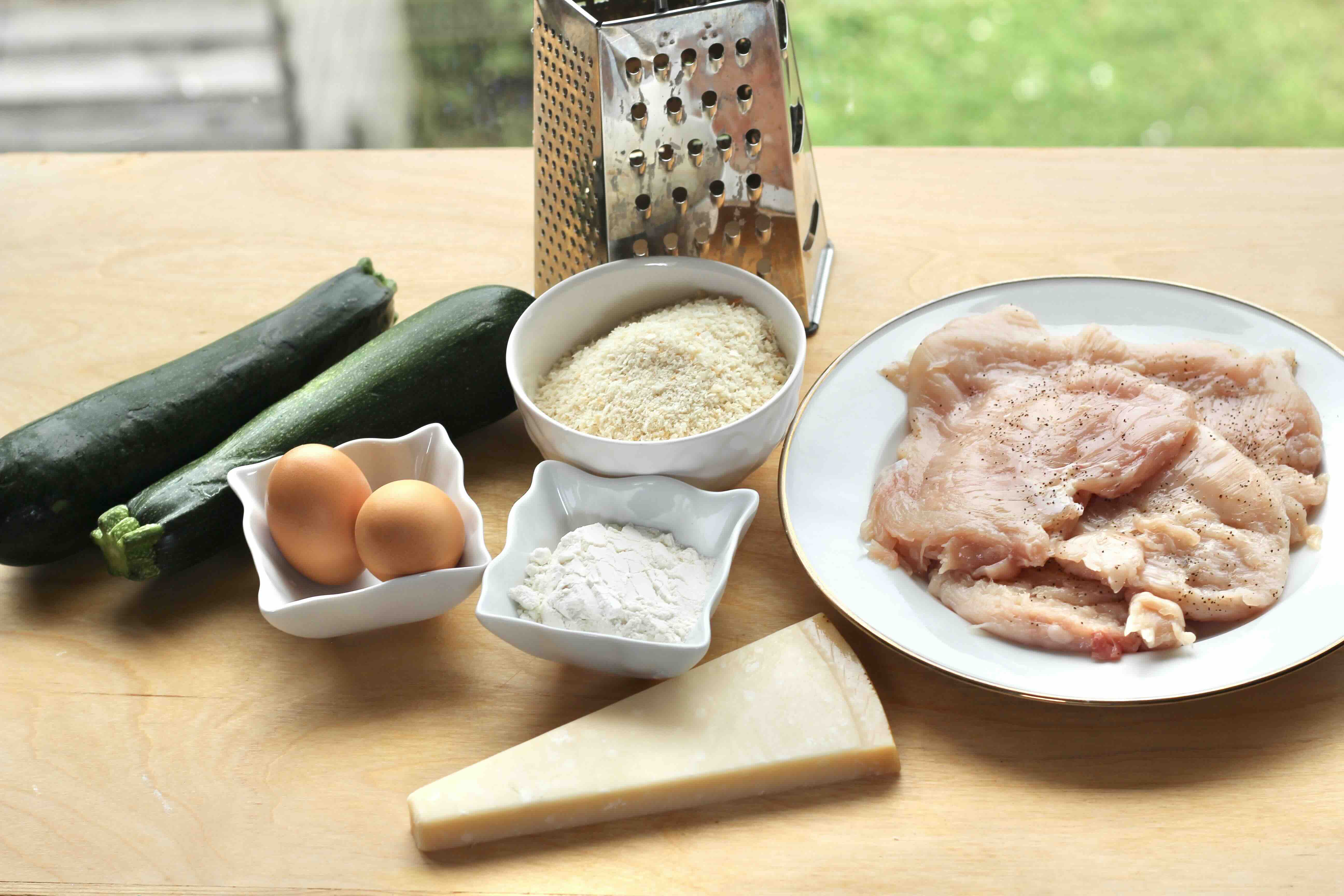 Zucchini Parmesan Chicken Schnitzel Ingredients
