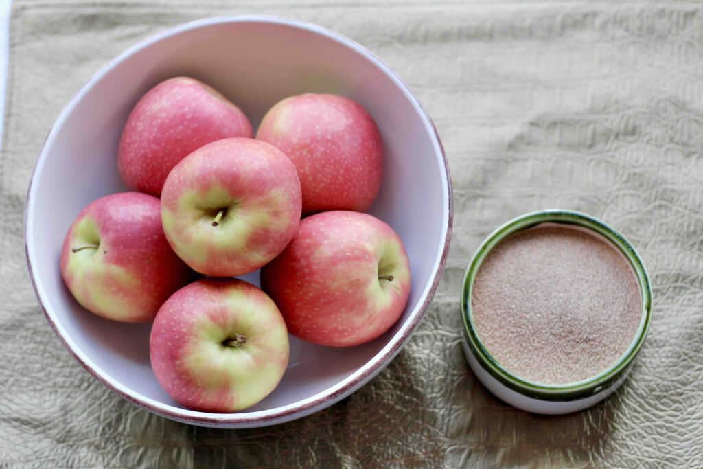 Pink Apples and Cinnamon Sugar