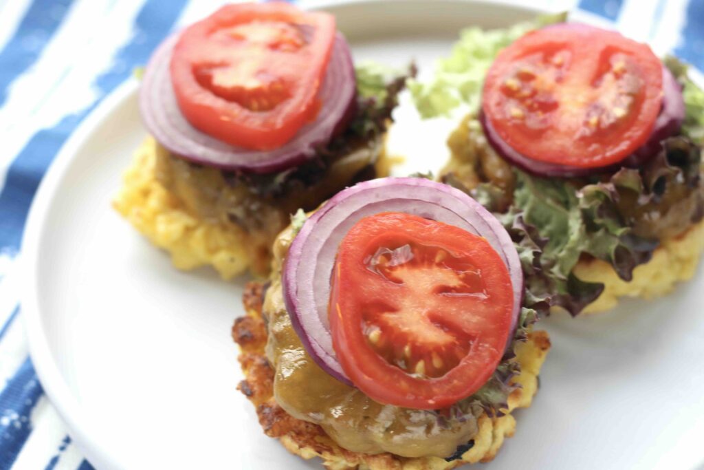 Spätzle Cheeseburger Sliders