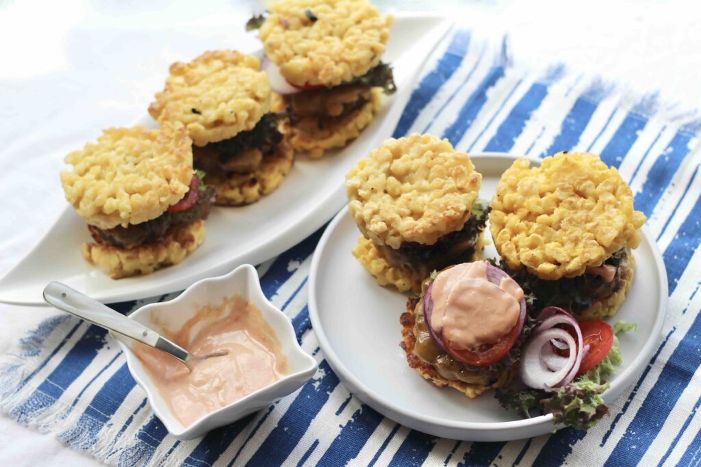 Spätzle Cheeseburger Sliders