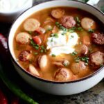 Spicy Peppery Bratwurst soup